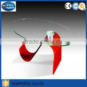 Hot sale custom cut size tempered table top glass in alibaba