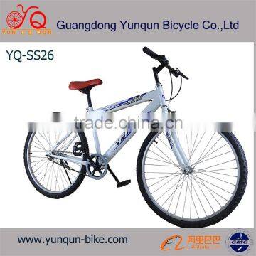 cheap price 26" single speed MTB/Steel frame & fork mountain bicycle shape