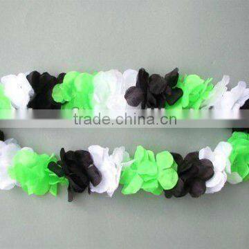 white orchid flower lei