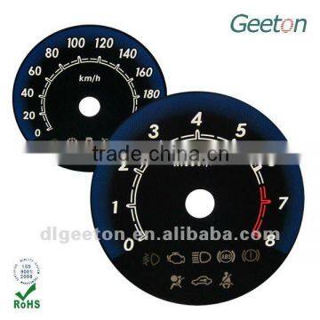 Custom Good Light Transmission Automotive Dial Meter Speedmeter
