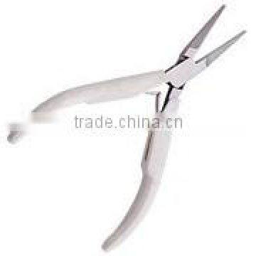 Long Pointed Nose Pliers Spring,White Molded Handle SM-3102