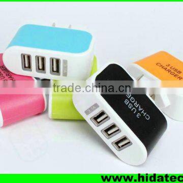 Hot selling colorful candy multi usb mobile phone charger with 3 usb charger                        
                                                Quality Choice