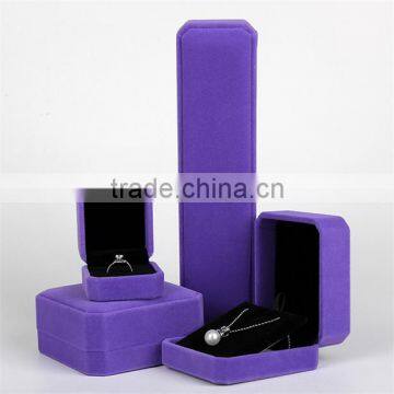 Custom Cheap Purple Velvet Jewelry Gift Boxes photo-3