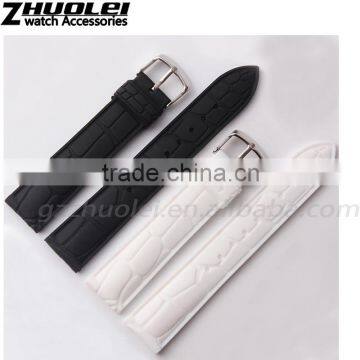 20mm Waterproof Black White Rubber Watch Strap Wholesale 3PCS photo-3