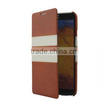 Smart cover oil-waxed leather case for samsung galaxy note 3