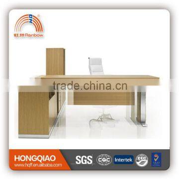 (MFC)DT-06 latest office table designs stainless steel fram MDF office desk