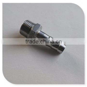 3/8" hose barb to 3/8" NPT BSP male ,stainless steel hose connector, stainless steel hose barb fitting