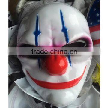 2016 new design of plastic clown mask ,joker mask,carnival mask