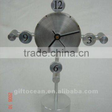 aluminum art metal desk clock,metal art crafts table clock