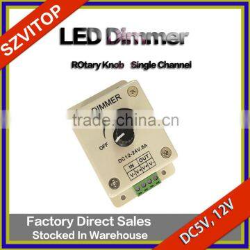 Rotary Knob Dimmer Stepless Dimming Single Channel DC5V,12V