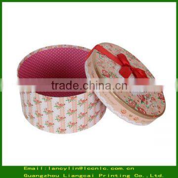 Fashion wedding round candy paper box beautiful design gift paper box