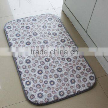 bathroom mat coral fleece floor mat with anti-slip base