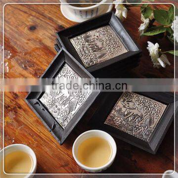 Handmade solid wood cup mat customized design