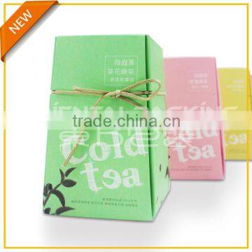 flat string paper tea box