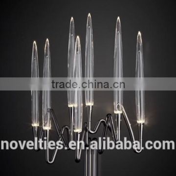 Fancy candle light modelling glass floor lamp for wedding