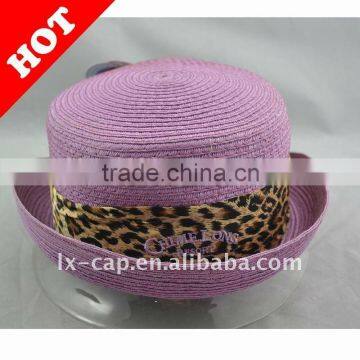 fashion ladies straw hat(pink)