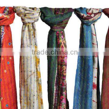 Double Sided Designer Stole Girl's Beautiful Kantha Scarves