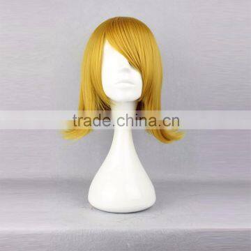 OHCOS Vocaloid Kagamine Rin 14inches Short Blonde Golden Synthetic Hair Cosplay Wig Free Shipping