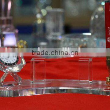 Delicacy Crystal Pen Holder With Electronic Watch photo-1