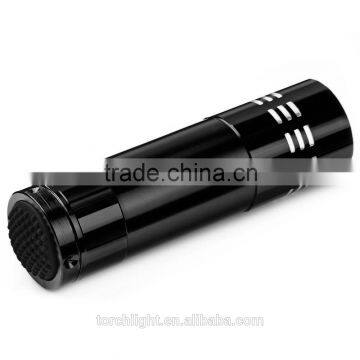 Camping Mini 9 LED Flashlight High Power 9 Leds Flash Light Black Hiking Torch Lamp Flashlight Use 3* AAA Battery photo-6
