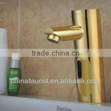 Infrared Automatic faucet,Golden finished sensor Water Tap QH0106G