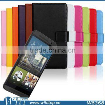 Wholesale Genuine Leather Case for HTC One M9, with Money Slot and Stand