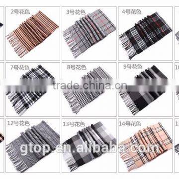 Checked women checked cashmere checked scarf 180*30