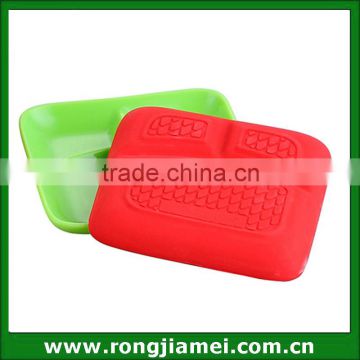 High Quality FDA Eco-friendly Silicone 3 Compartment Dinner Plate