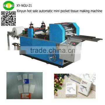 Xinyun hot sale automatic mini pocket tissue making machine                        
                                                                                Supplier's Choice