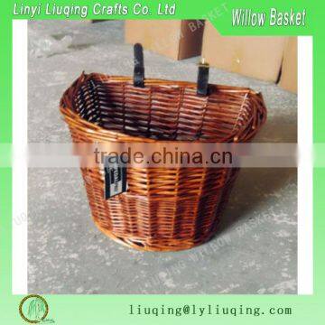 Wholesale Bike Basket Hand Woven Classic Adult Handlebar Wicker Natural Vintage Strap Cute