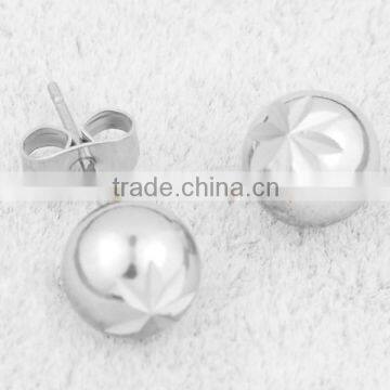 Cool Stainless Steel Earrings Ball Stud Earring Without Plating