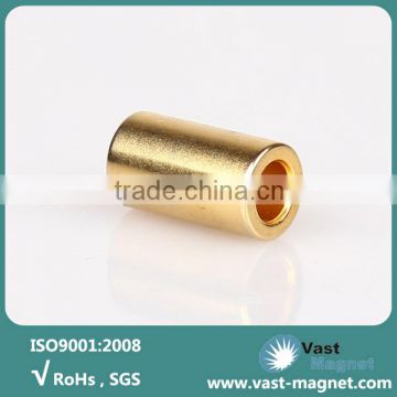 Rare earth gold ring magnet