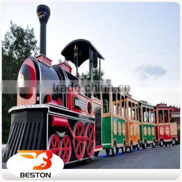 Good Quality Outdoor Amusemnt Rides / Tourist Train , Diesel Electric Trackless Train for Sale