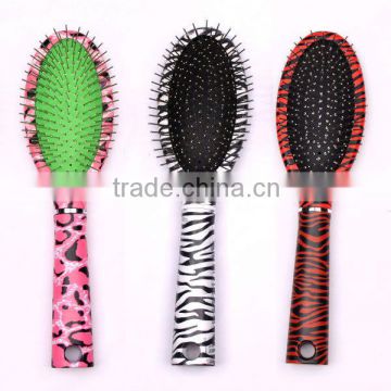 colorful paddle and cushion hair brush with steel pins