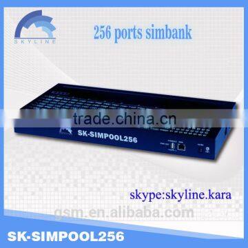 Skyline GSM simbank 128/256 sim slots SIMBANK/box compatible with goip gsm modem sim server sms gateway