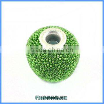 Wholesale Round Indonesia Resin Green Jewelry Beads PCB-M100562