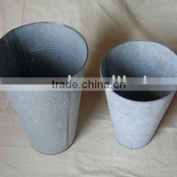 s/2 metal flower pots/zinc garden bucket