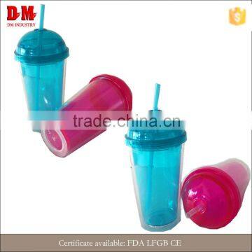 round cap 450ml hall student modern insulated double wall plastic tumbler