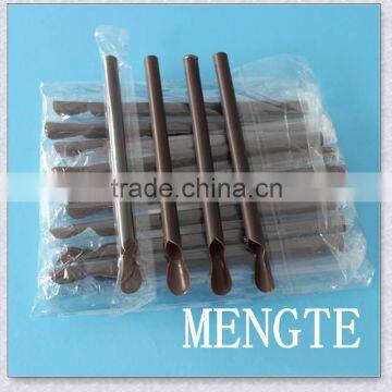 Yiwu wholesale hard black plastic spoon straw