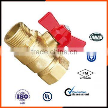 China supplier Brass butterfly style m/f thread ball valve