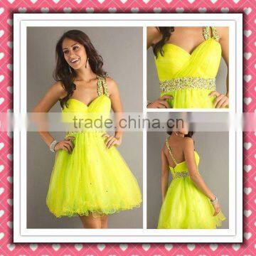 2012 Beauty Sexy One-shoulder Mini Sweetheart Beaded Party Dress Cocktail Dress HD-003