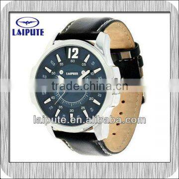 New mens luxury leather strap watch