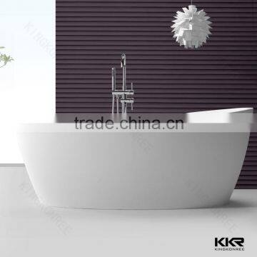 Simple Bathtubs Faux Stone Freestanding Round Bathtub photo-4