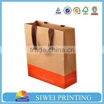 New Design Fashion brown paper bag/paper shopping bag/kraft paper bag