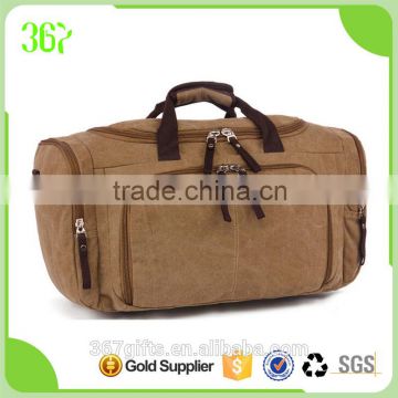 High Quality Military Vintage Washing Canvas Cotton Travel Bag for Men