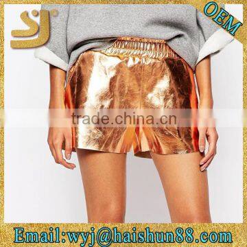 New Products metallic women fashion comfortable water proof shorts