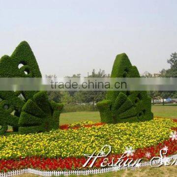 2016 new designed garden decoration artificial topiary boxwood grass statue