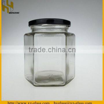 380ml High Quality Honey Glass Jar With Metal Cap