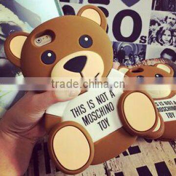 Teddy Bear Silicone iphone6 cell case Same Type as Bingbing Fan`S