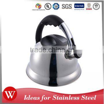 Single bottom nylon handle stainless steel tea pot water tea kettle whistle